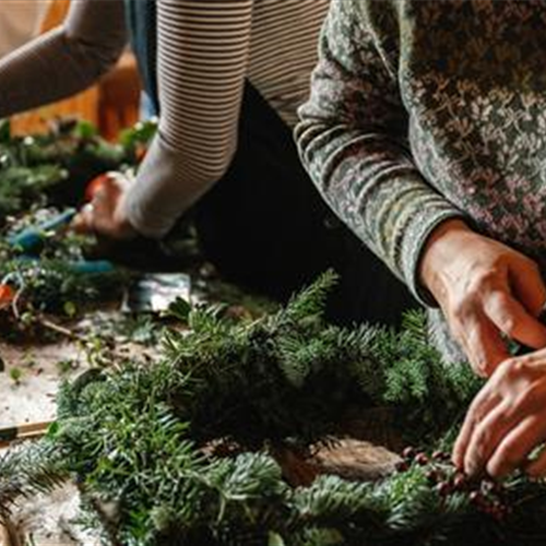 Workshop Adventskranz dekorieren
